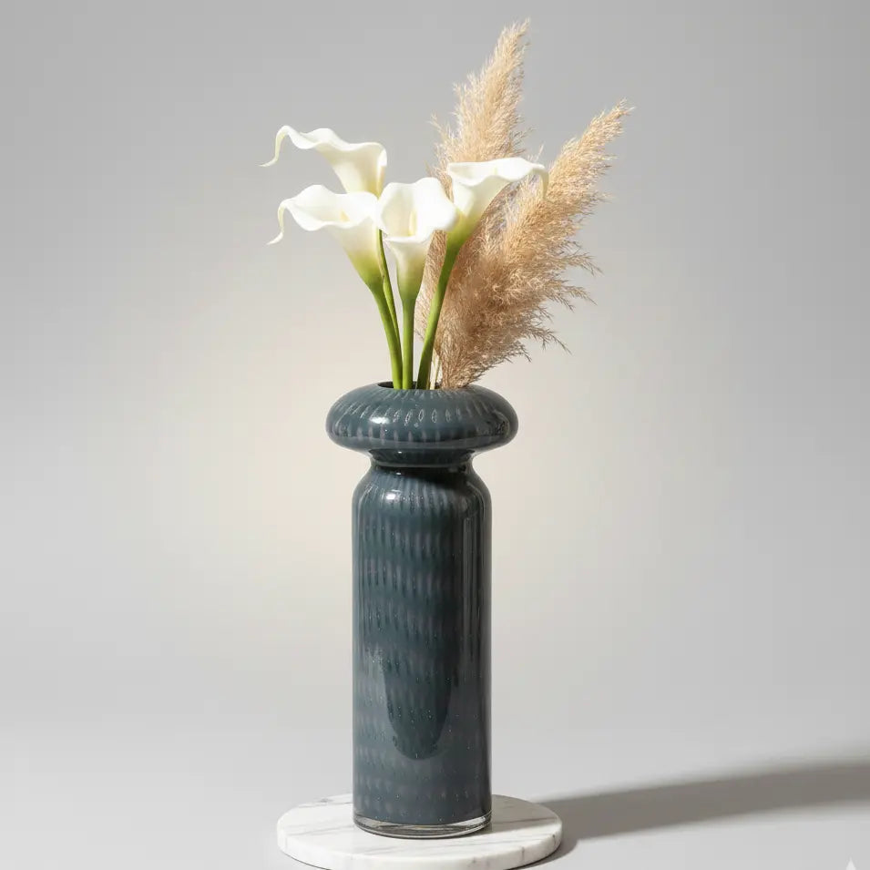 The Aurelia Midnight Flower Vase - Short - Daamaira Home and Living Ltd