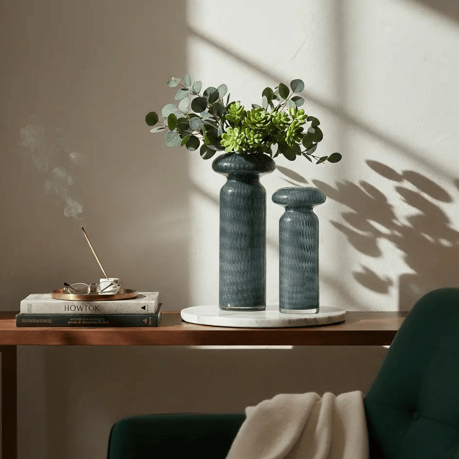 The Aurelia Midnight Flower Vase - Tall - Daamaira Home and Living Ltd