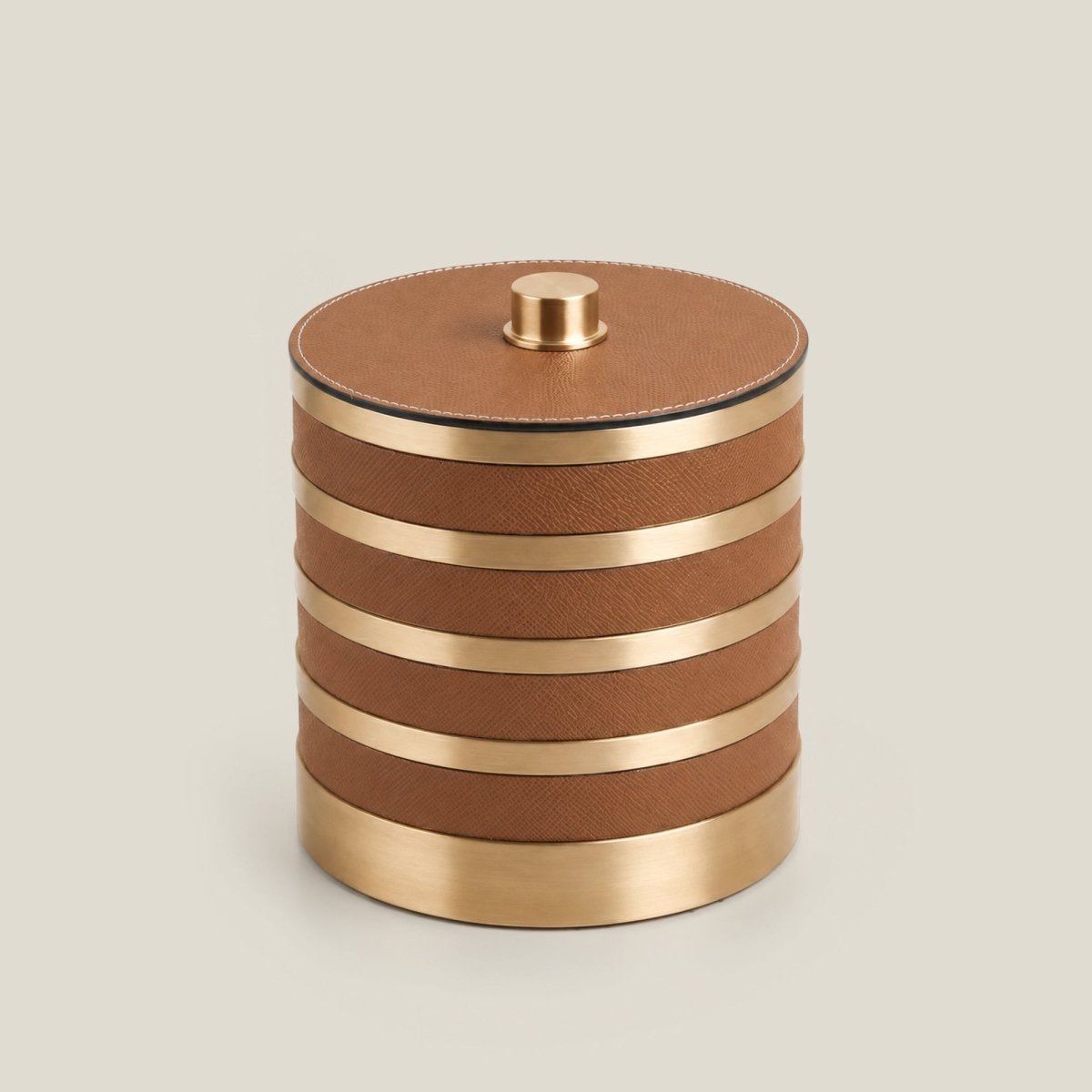 Bar accessories The Everyday Storage Box - Brown & Antique Brass Large - Daamaira Home and Living Ltd