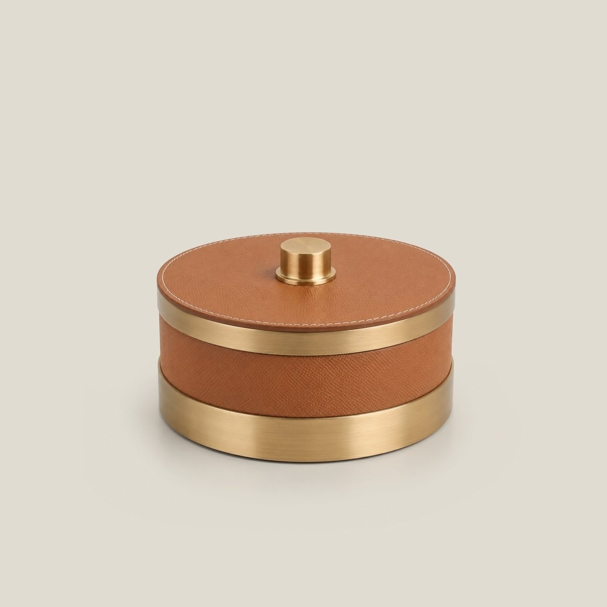 Bar accessories The Everyday Storage Box - Brown & Antique Brass Small - Daamaira Home and Living Ltd