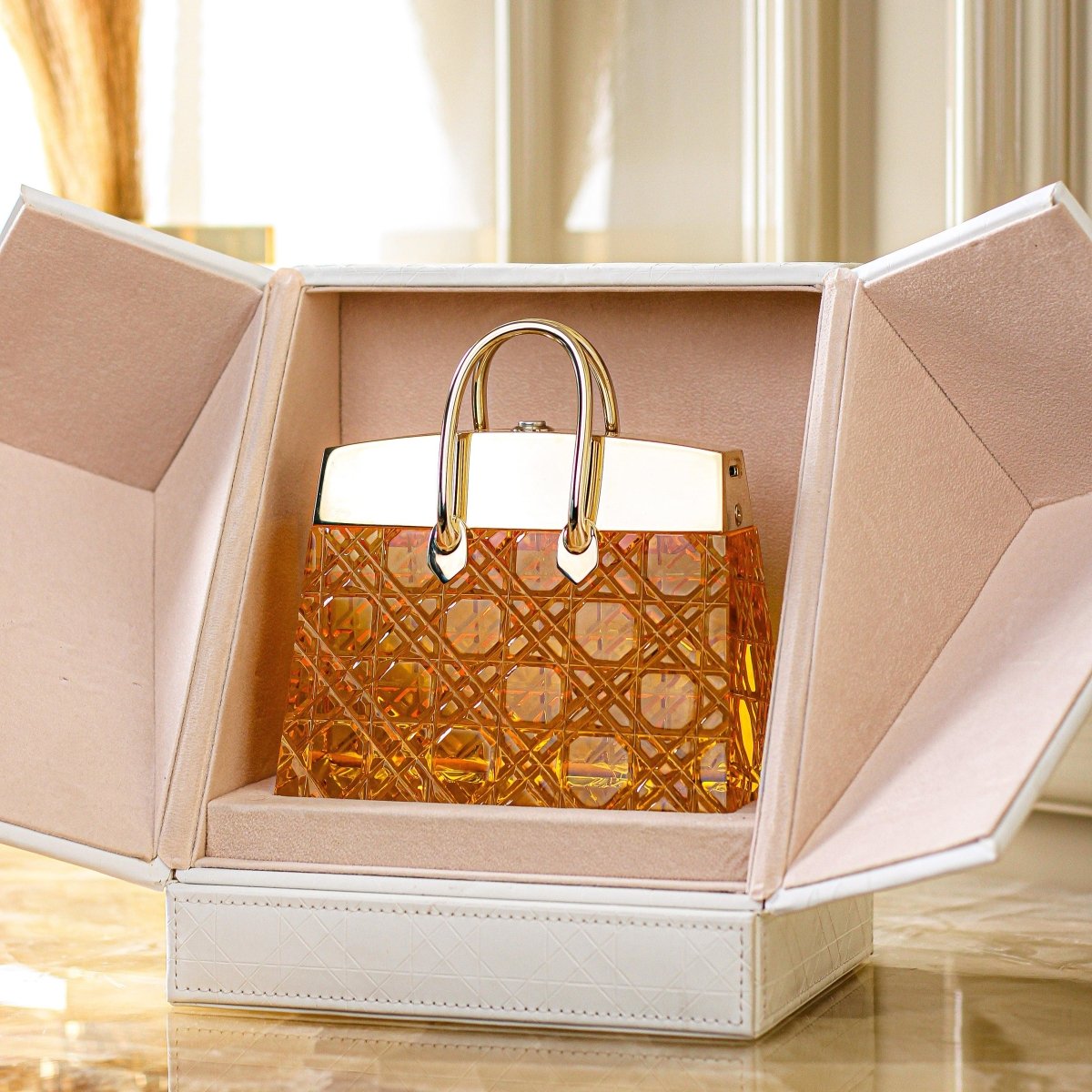 Lamp + Decor Piece The Lux Diamond Crystal Bag - Daamaira Home and Living Ltd