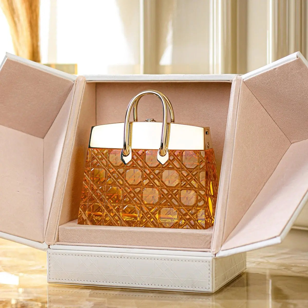 Lamp + Decor Piece The Lux Diamond Crystal Bag - Daamaira Home and Living Ltd