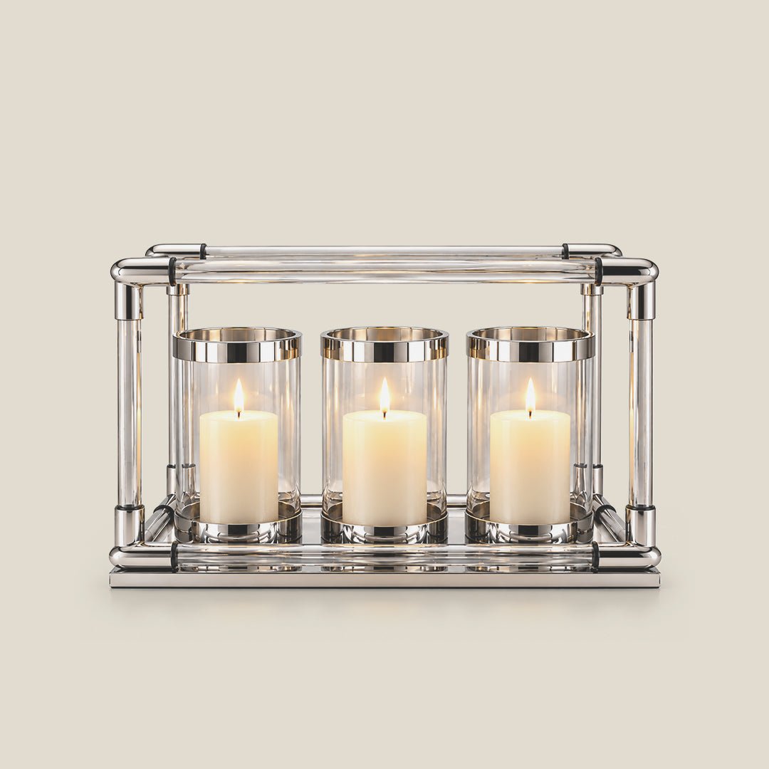 Candle Holders The Montecarlo Trio Hurricane Candle Stand - Daamaira Home and Living Ltd