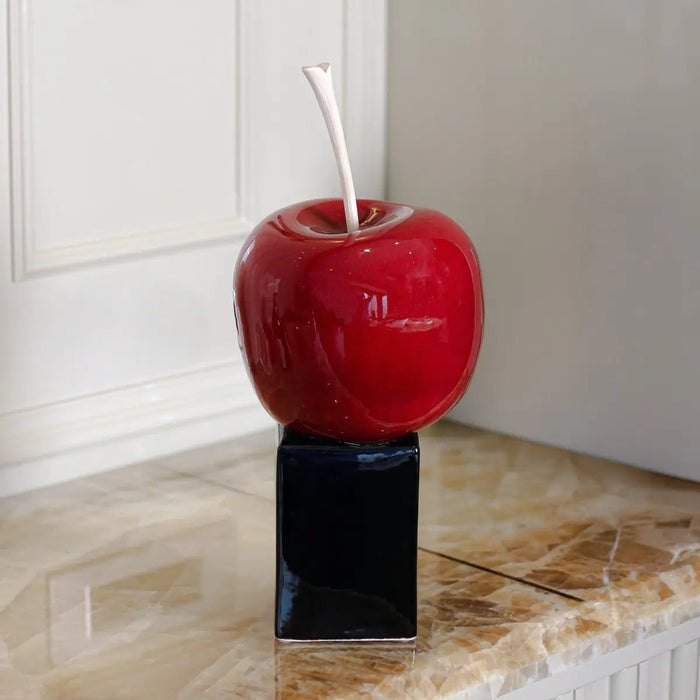 The Red Apple Sculpture - view 2