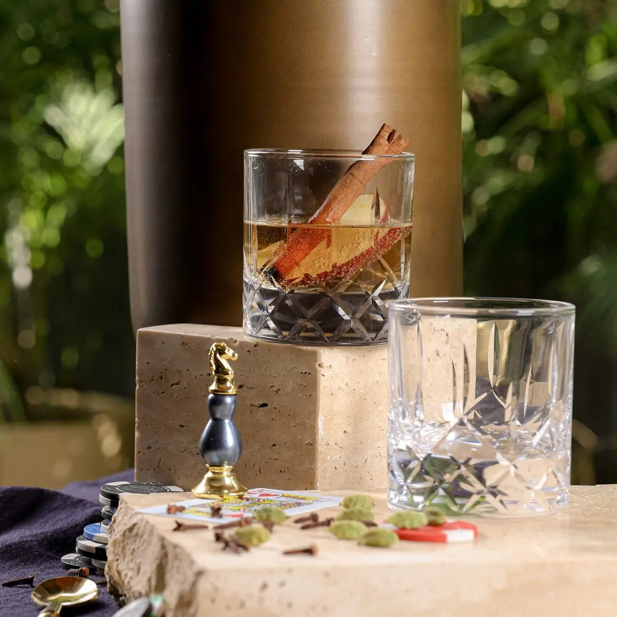 Drinking Glasses The Royal Whiskey Glass Set Of 2 - Daamaira Home and Living Ltd