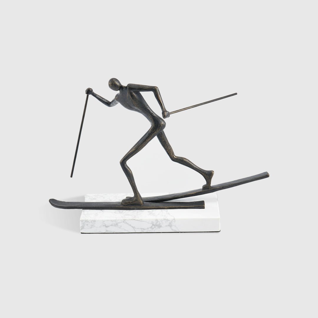 Sculptures & Figurines The Skiing Man - Daamaira Home and Living Ltd