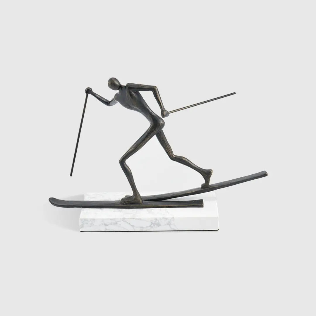 Sculptures & Figurines The Skiing Man - Daamaira Home and Living Ltd