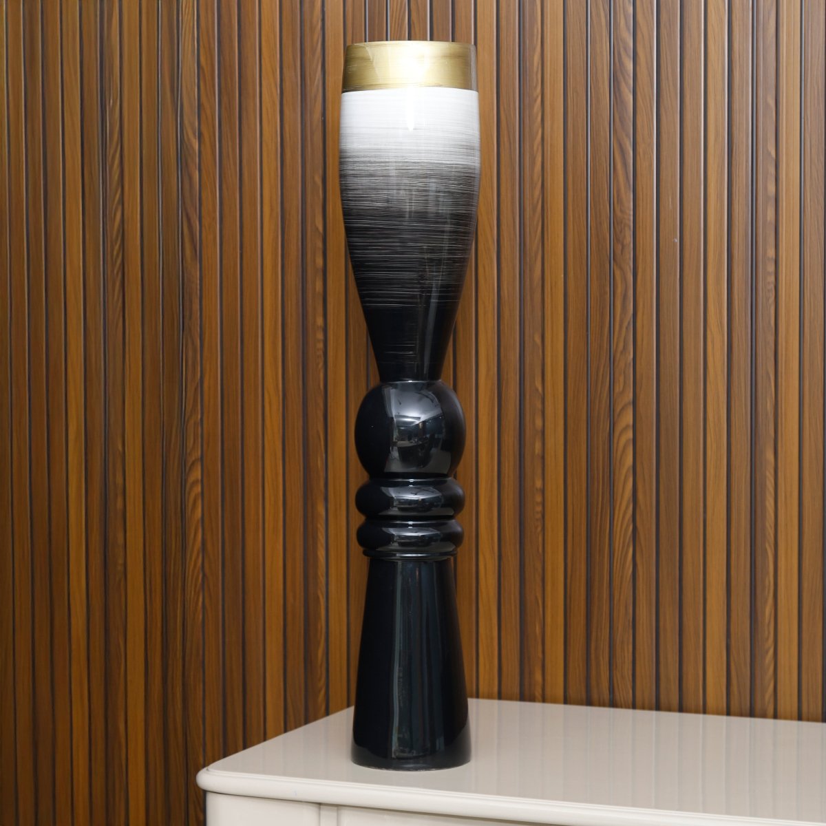 Vases Trumphet Brushed Slate Vase - Daamaira Home and Living Ltd