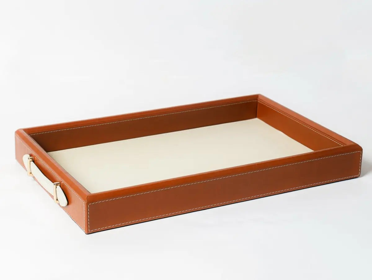 Vaulta Genuine Leather Tray - Daamaira Home and Living Ltd