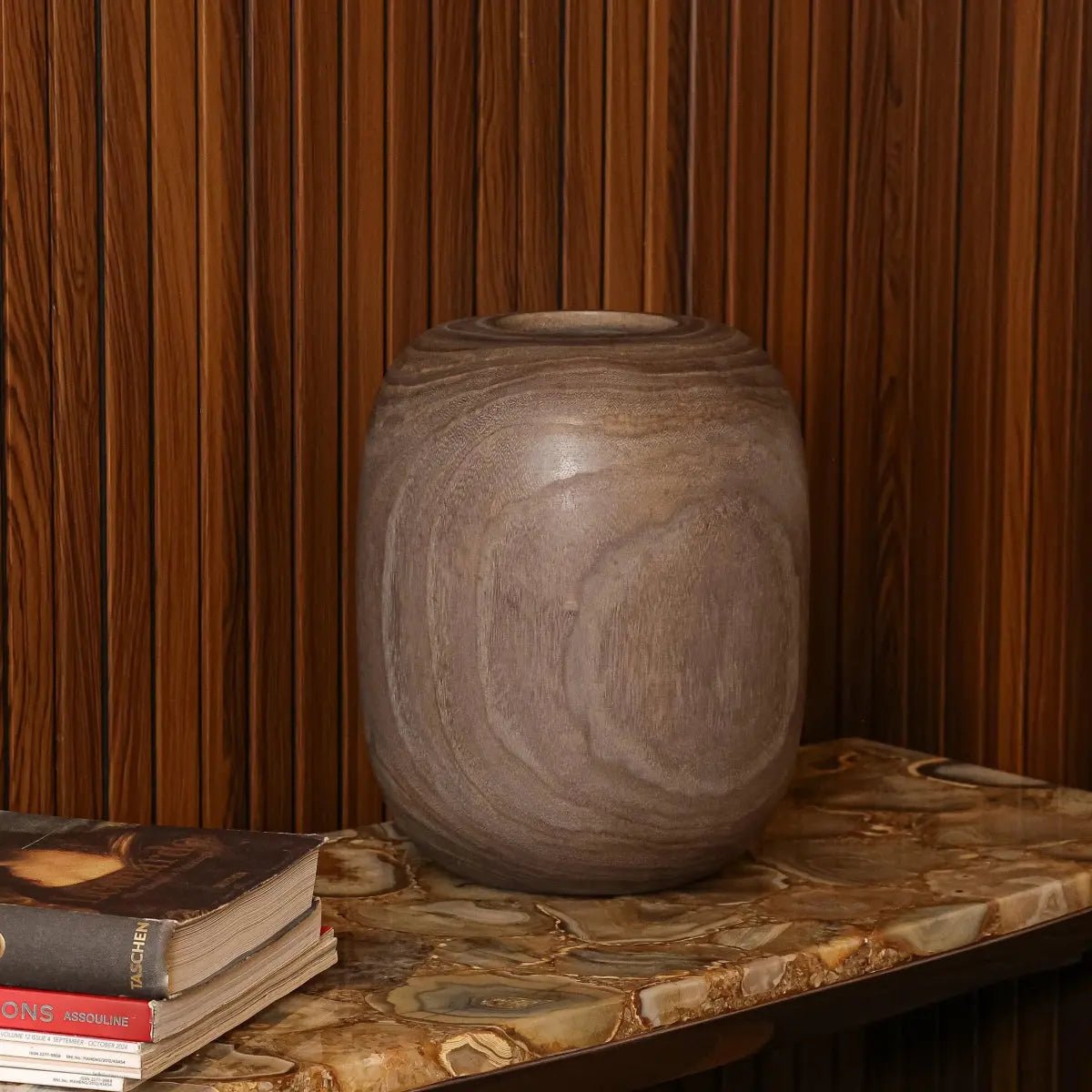 Vases Walnut Petite Flower Vase - Daamaira Home and Living Ltd