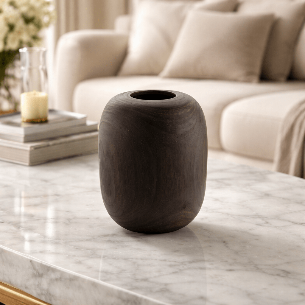 Vases Walnut Petite Flower Vase - Daamaira Home and Living Ltd