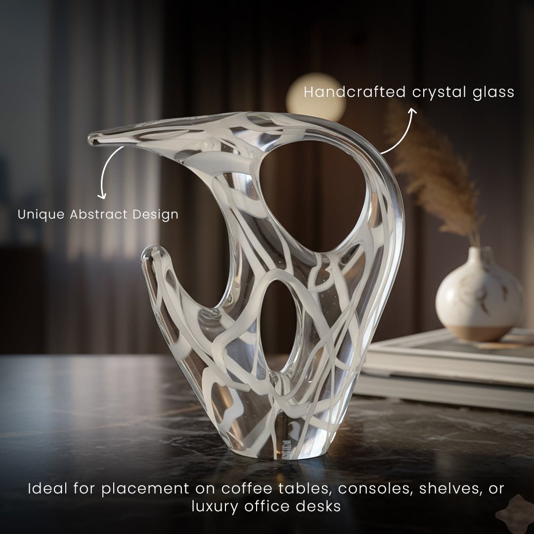 Sculptures & Figurines White Abstract Sculpture - Daamaira Home and Living Ltd