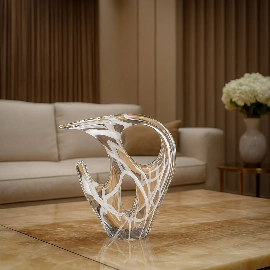 Sculptures & Figurines White Abstract Sculpture - Daamaira Home and Living Ltd