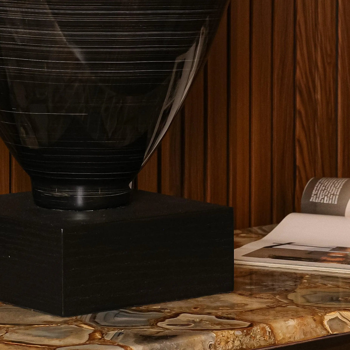 Vases White Brushed Slate Vase - Daamaira Home and Living Ltd