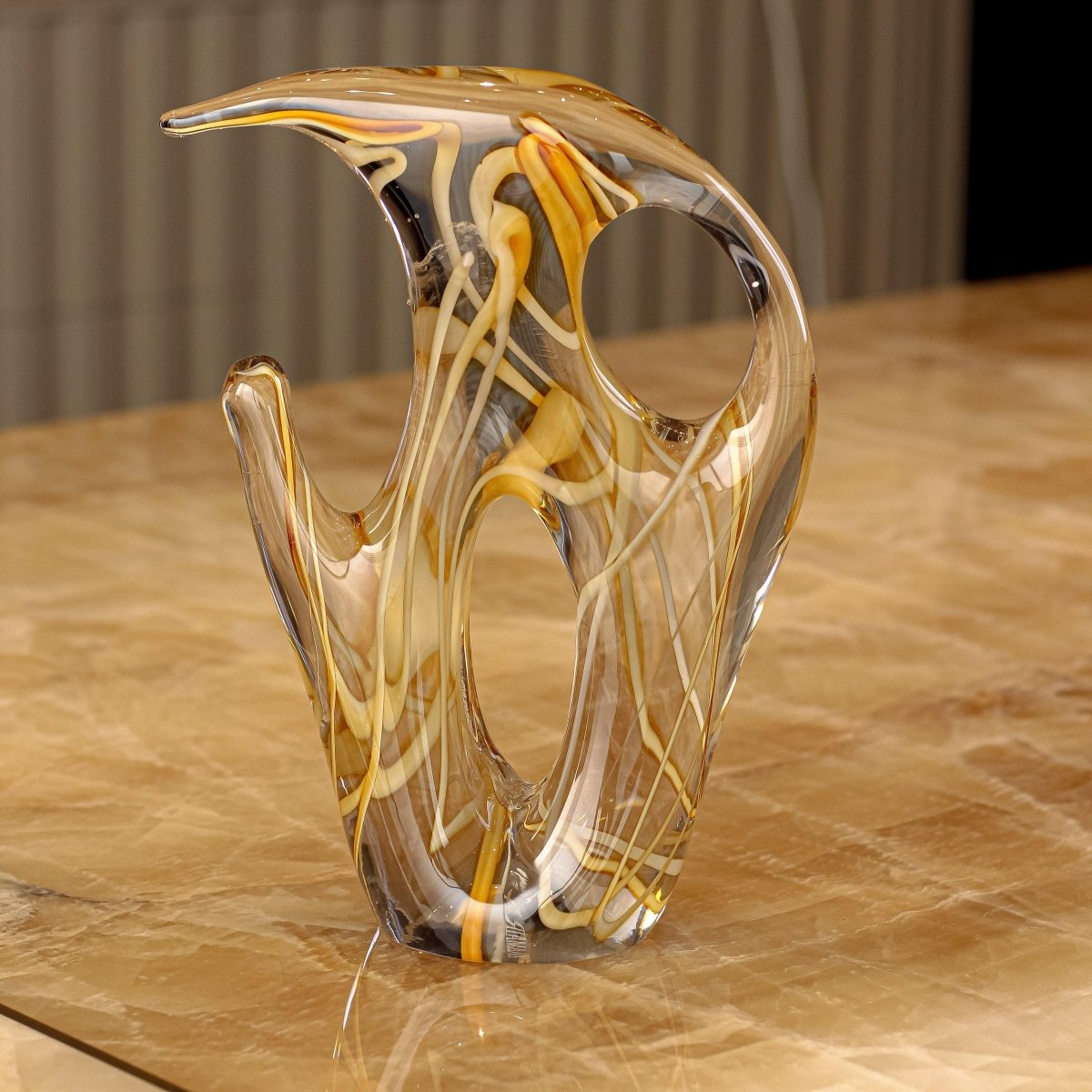 Sculptures & Figurines Yellow Abstract Sculpture - Daamaira Home and Living Ltd