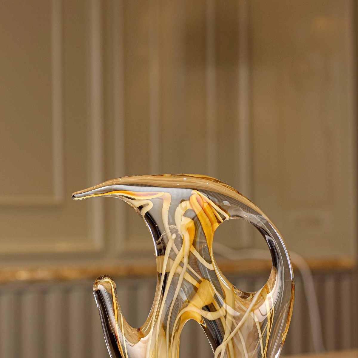 Sculptures & Figurines Yellow Abstract Sculpture - Daamaira Home and Living Ltd