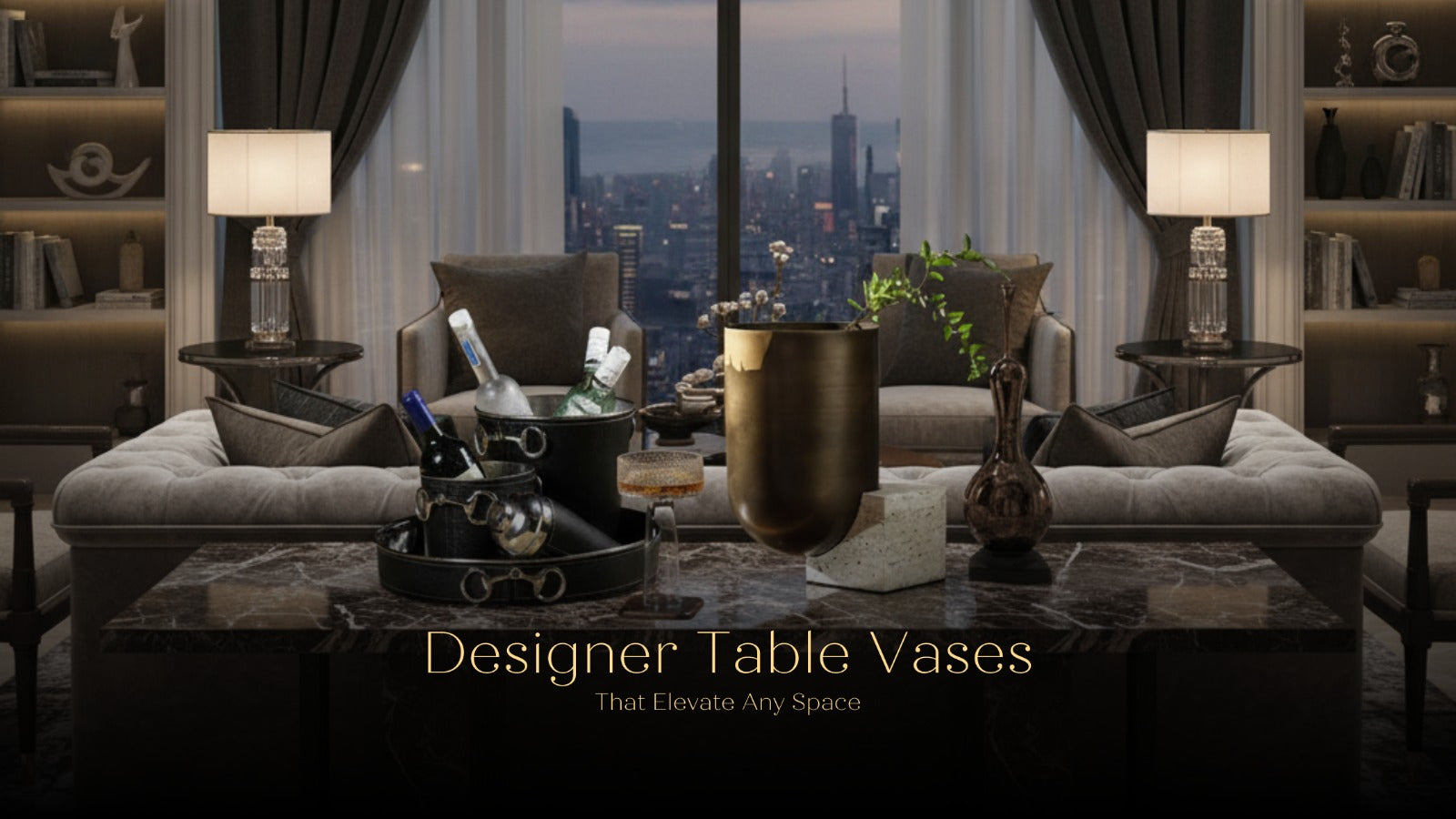 designer table vases
