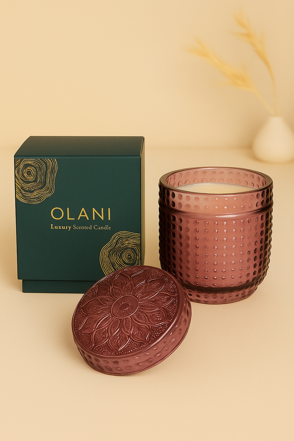 Small Dotted Luxury Scented Candle Jar