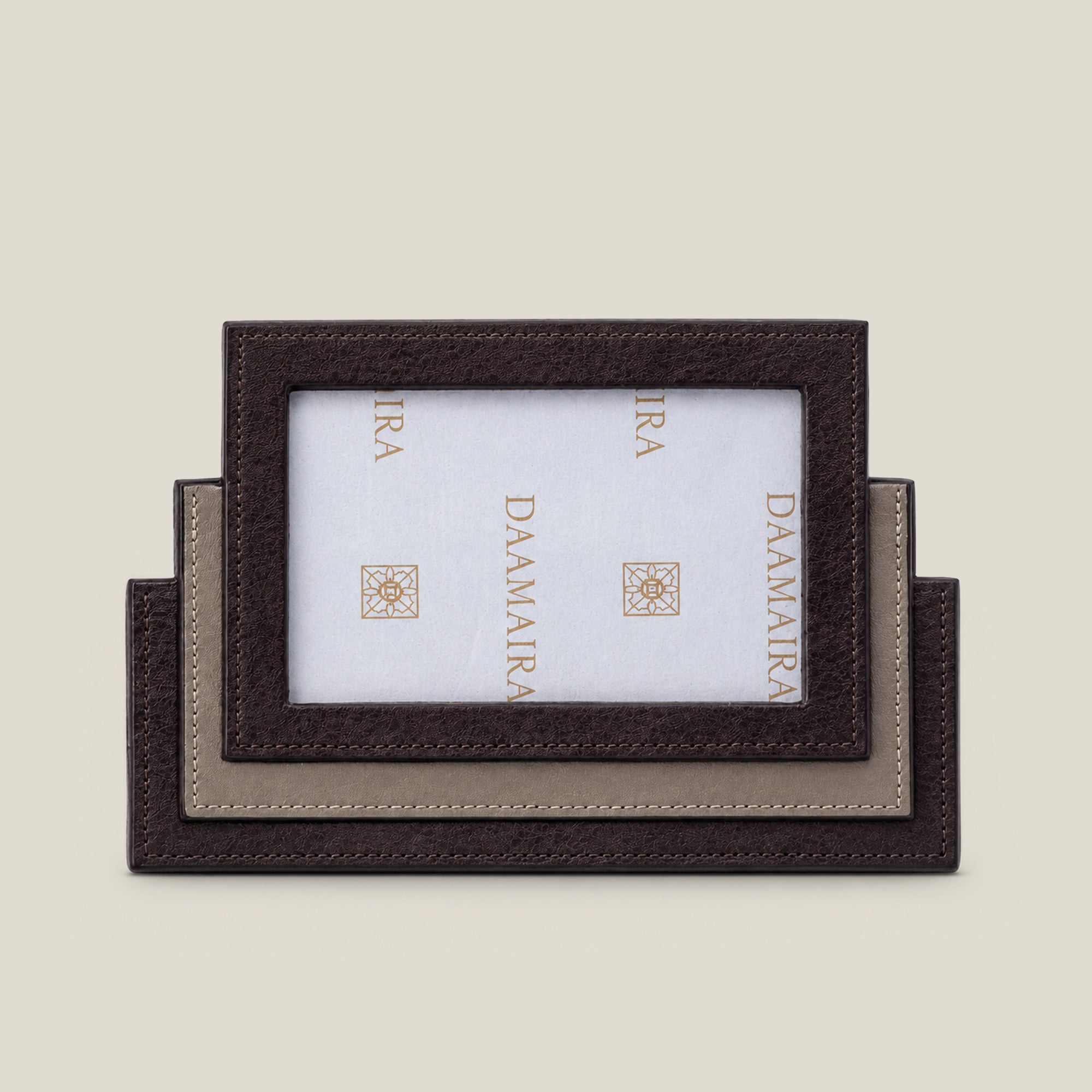 Layered Leather Photo Frame