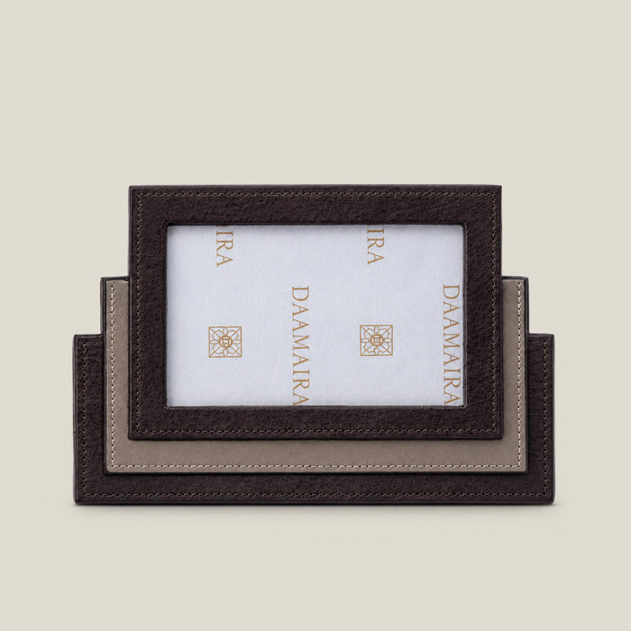 Layered Leather Photo Frame