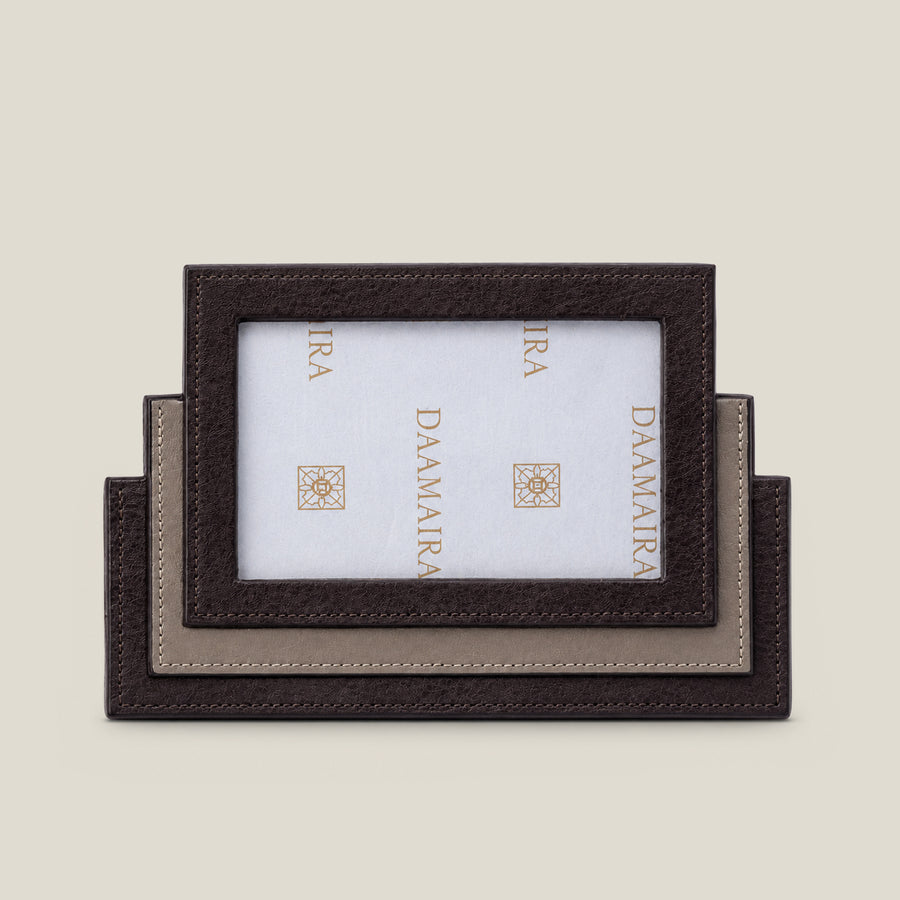 Layered Leather Photo Frame