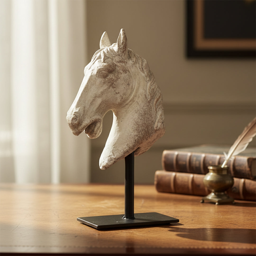 Horse Statue on Iron Base