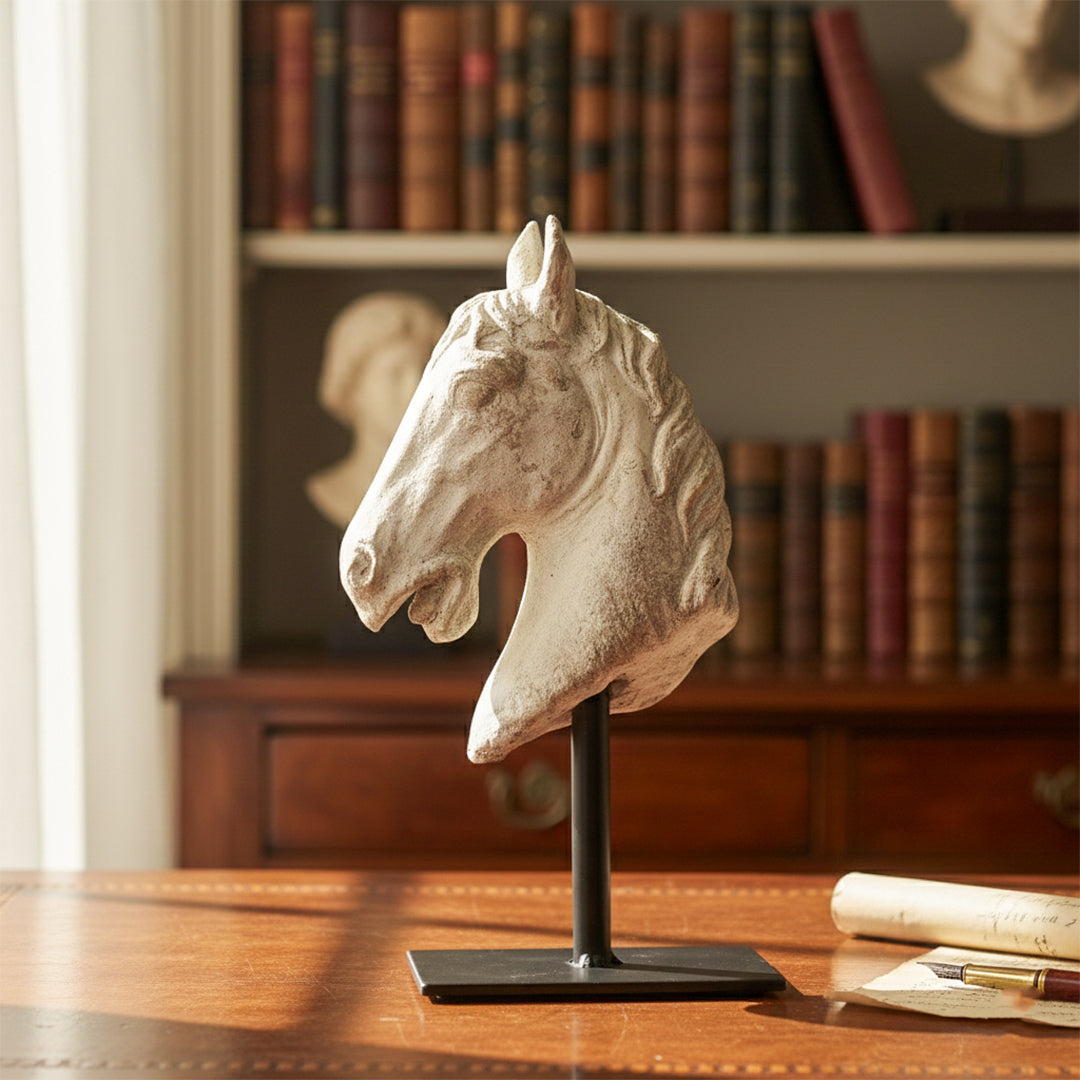 Horse Statue on Iron Base