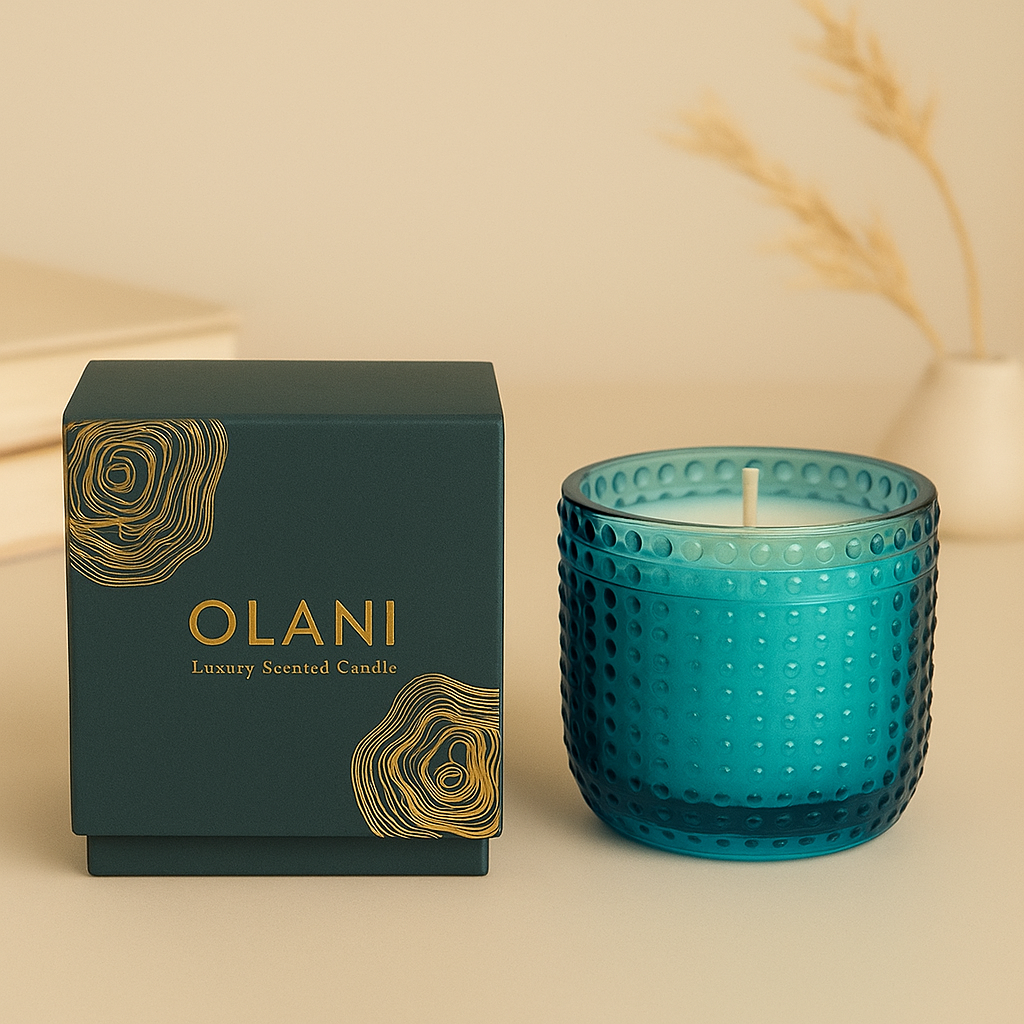 Small Dotted Luxury Scented Candle Jar