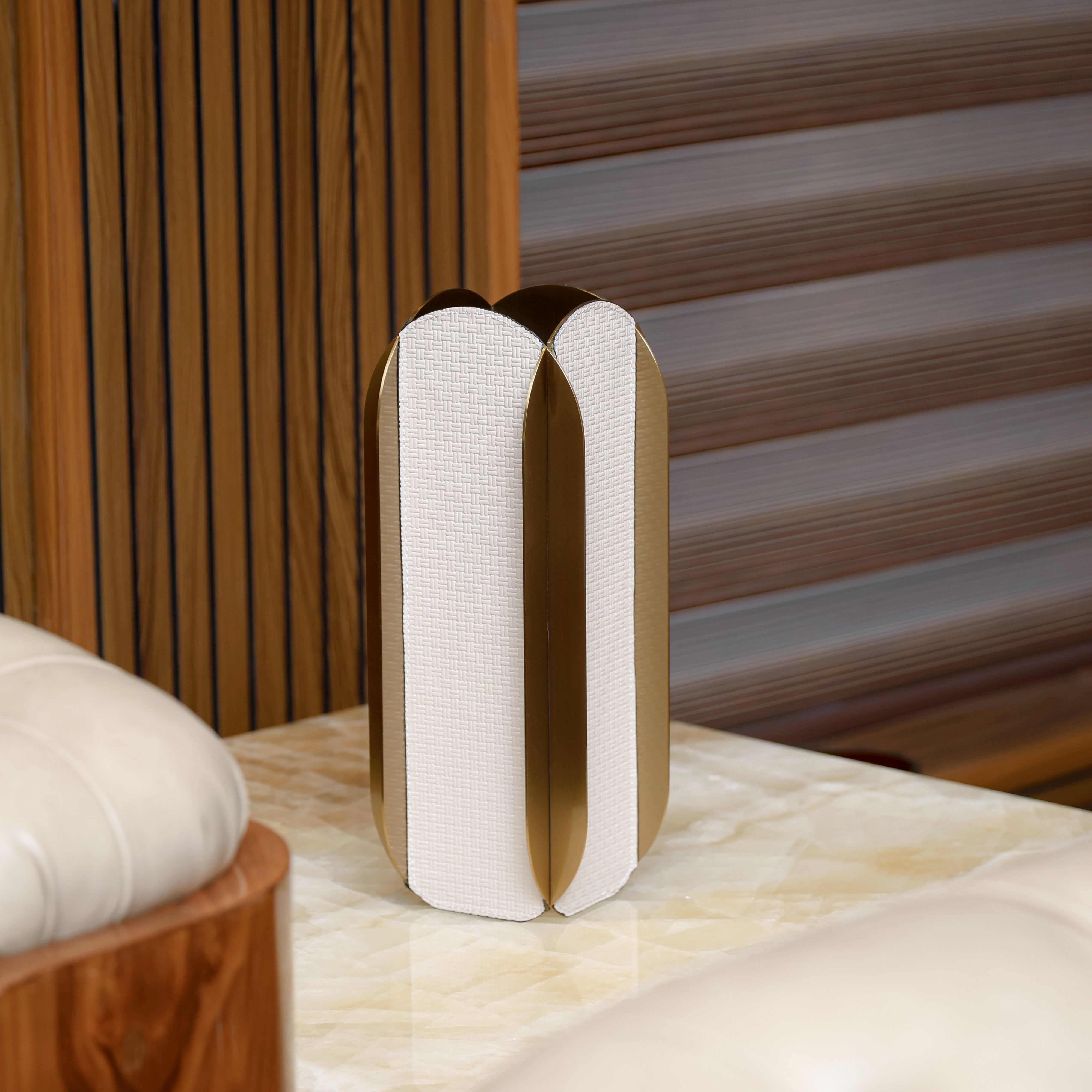 Geometric Gold Luxury Vase