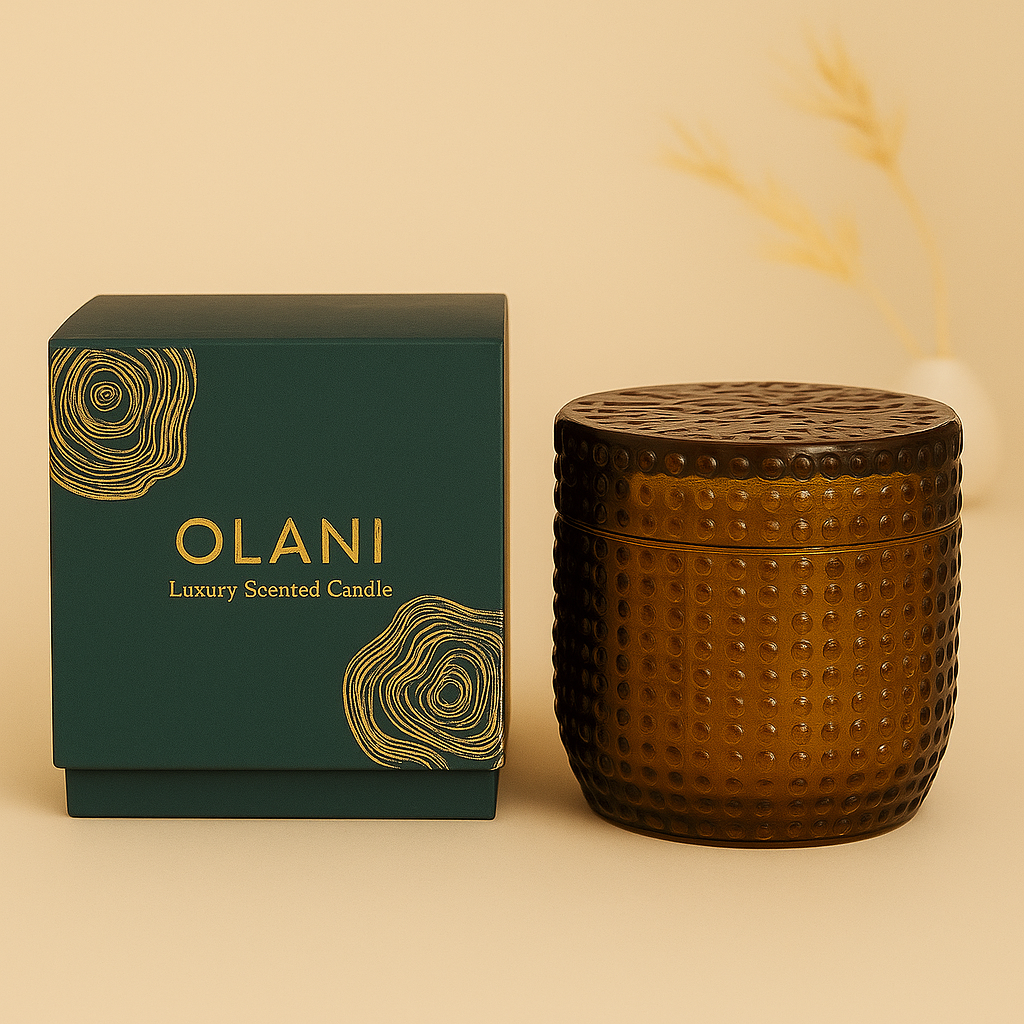 Small Dotted Luxury Scented Candle Jar