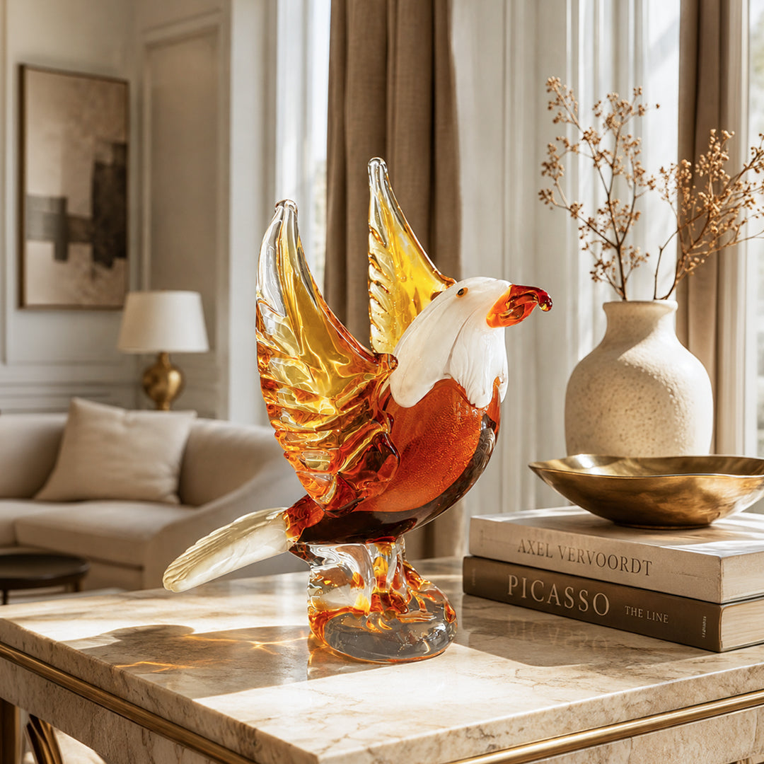 Murano Glass Eagle Sculpture