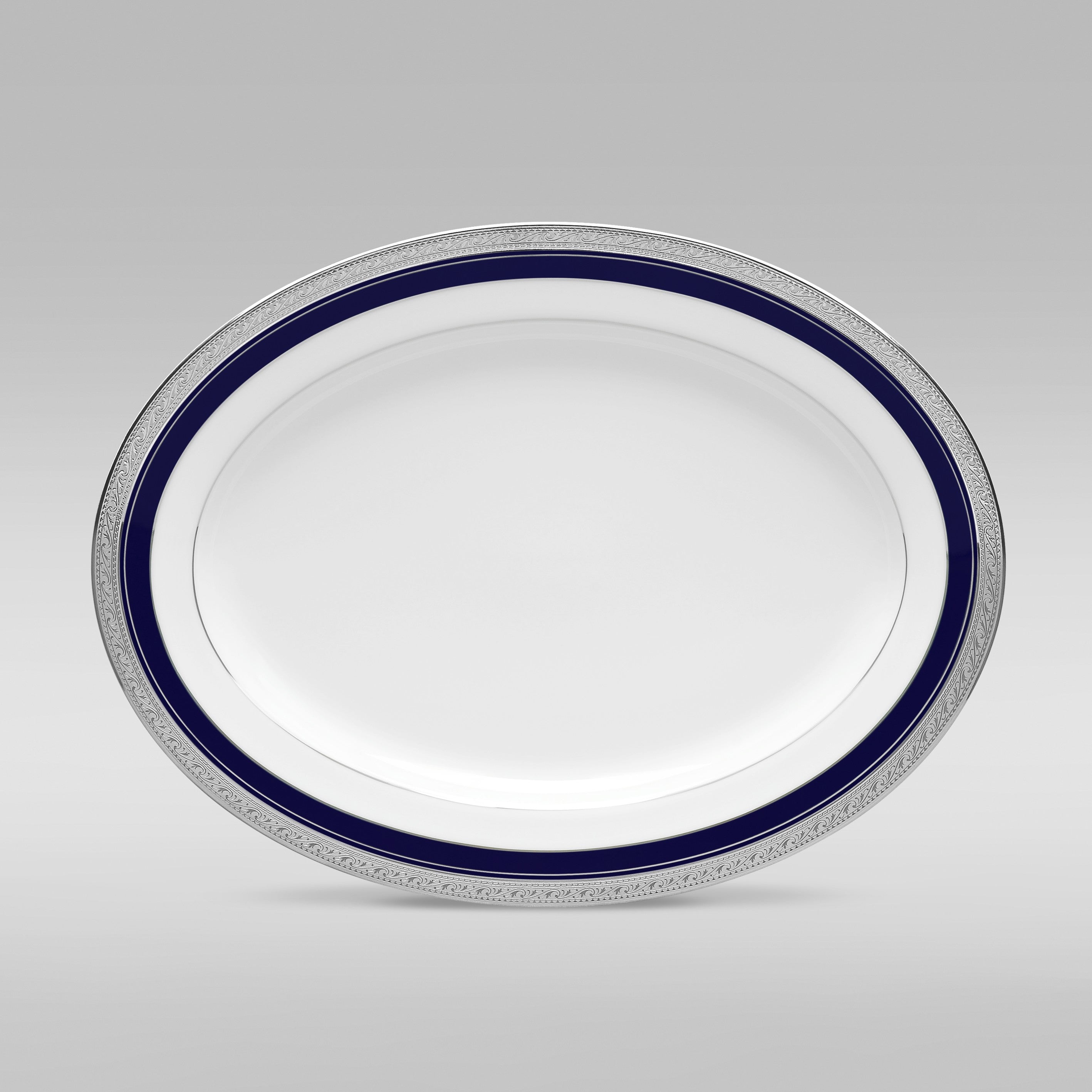 Noritake CRESTWOOD COBALT PLATINUM 21PC DINNER SET W/GB