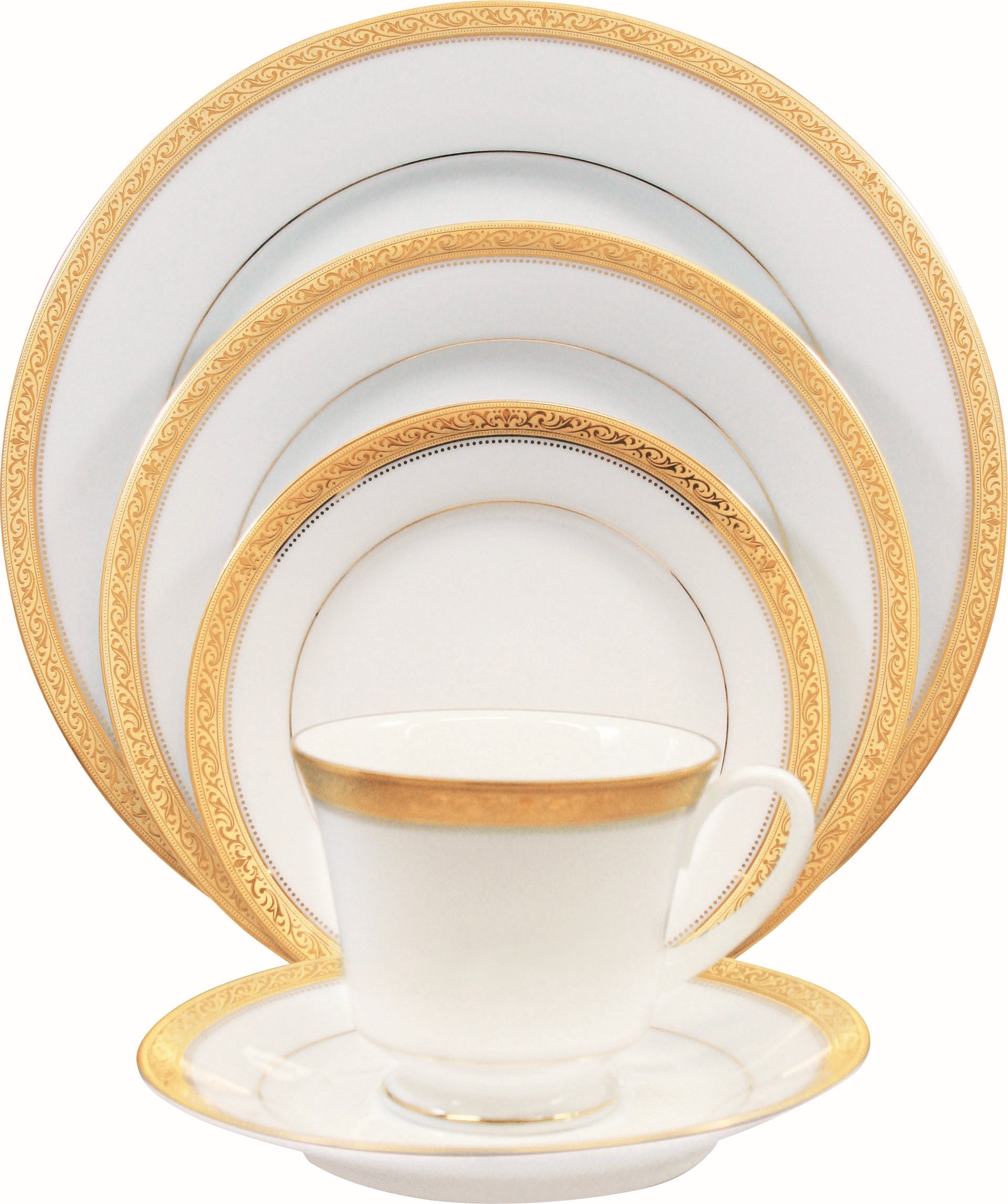 Noritake SIGNATURE GOLD 21PC DINNER SET W/GB