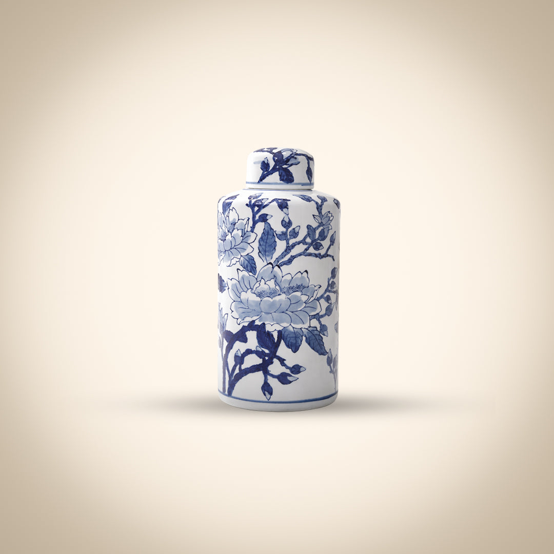 Magnolia Jar - Blue/White