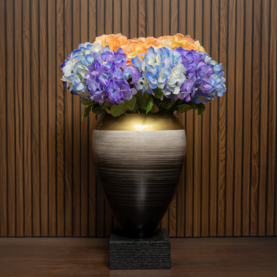 White Brushed Slate Vase