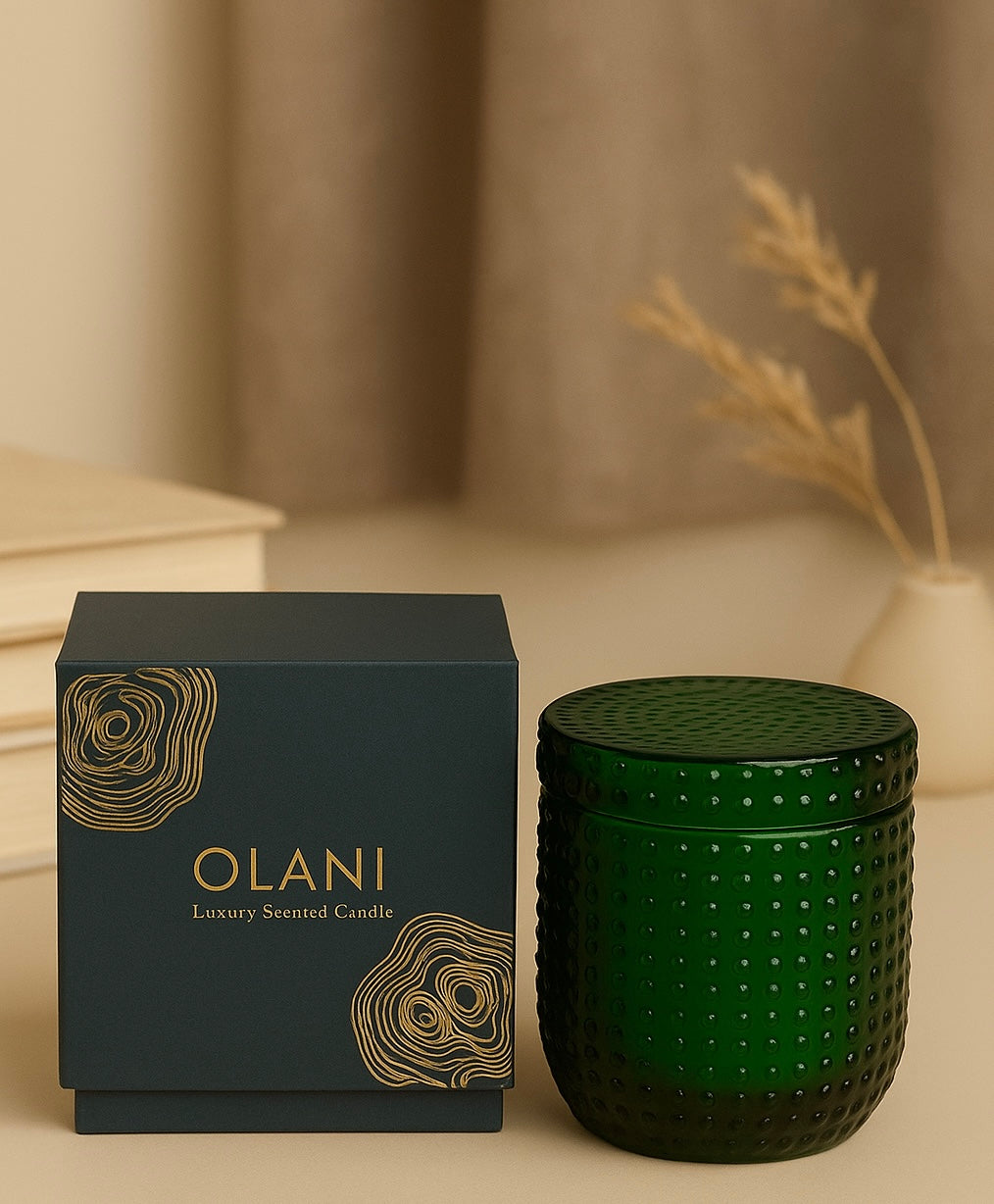 Small Dotted Luxury Scented Candle Jar