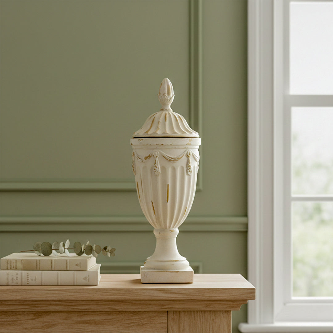 Pedestal Vase with Lid