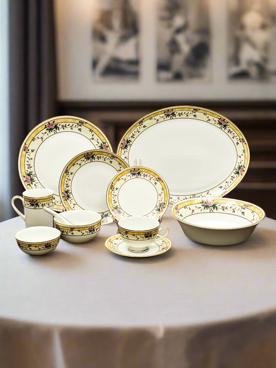33 pc Dankotuwa Sri Lanka Dinner set | Yellow | Yeseniya ICHKAN