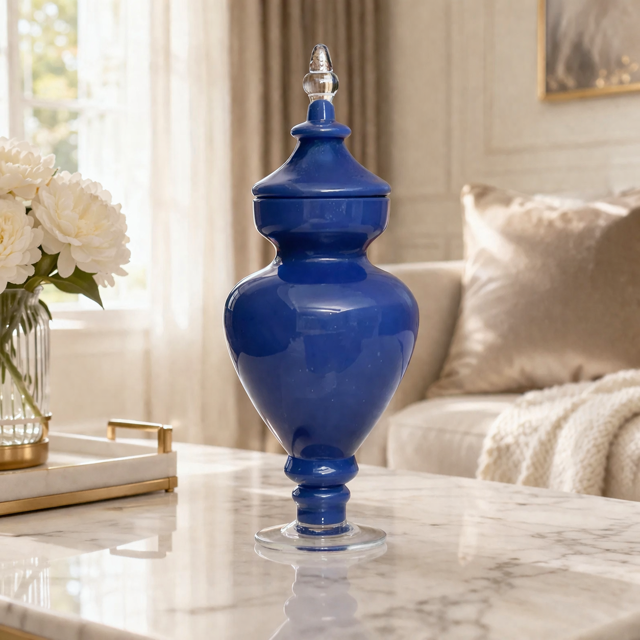 Allure Flower Vase with Lid-Short
