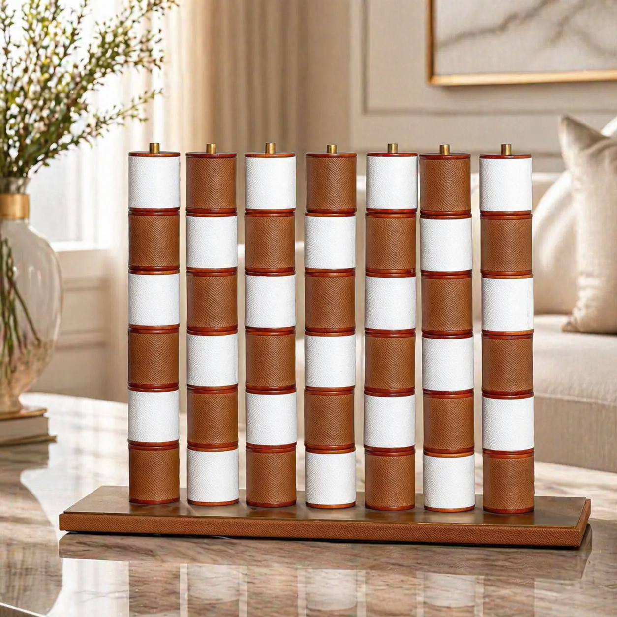 Bespoke Bonds – Luxury Leather Connect 4 Game