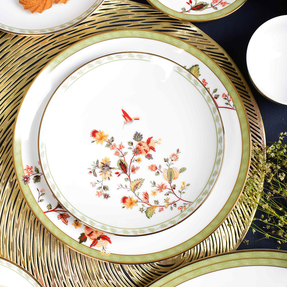 21 pc Dinner set | Green | Bloom ICHKAN