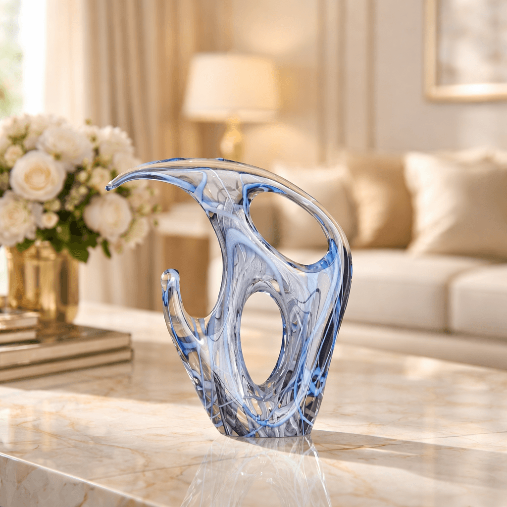 Blue Abstract Sculpture