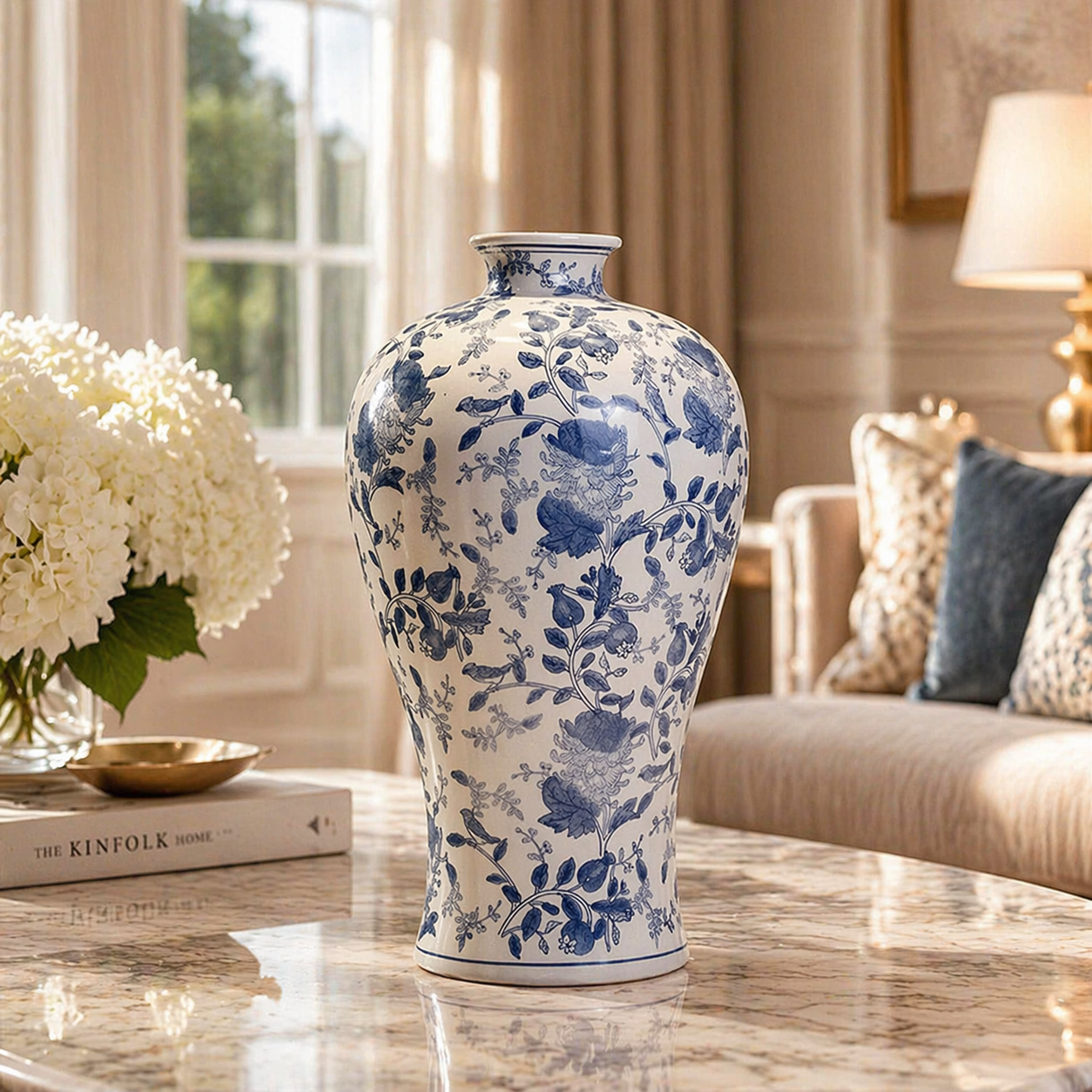 Blue and White Vase - L