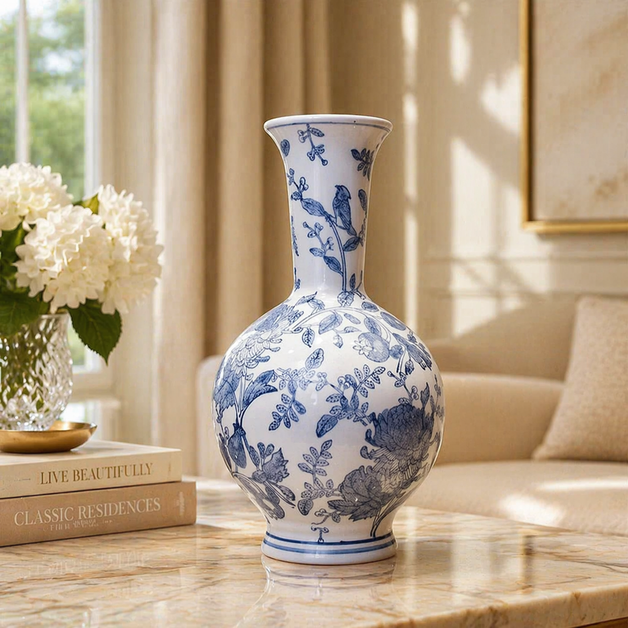 Blue and White Vase - S