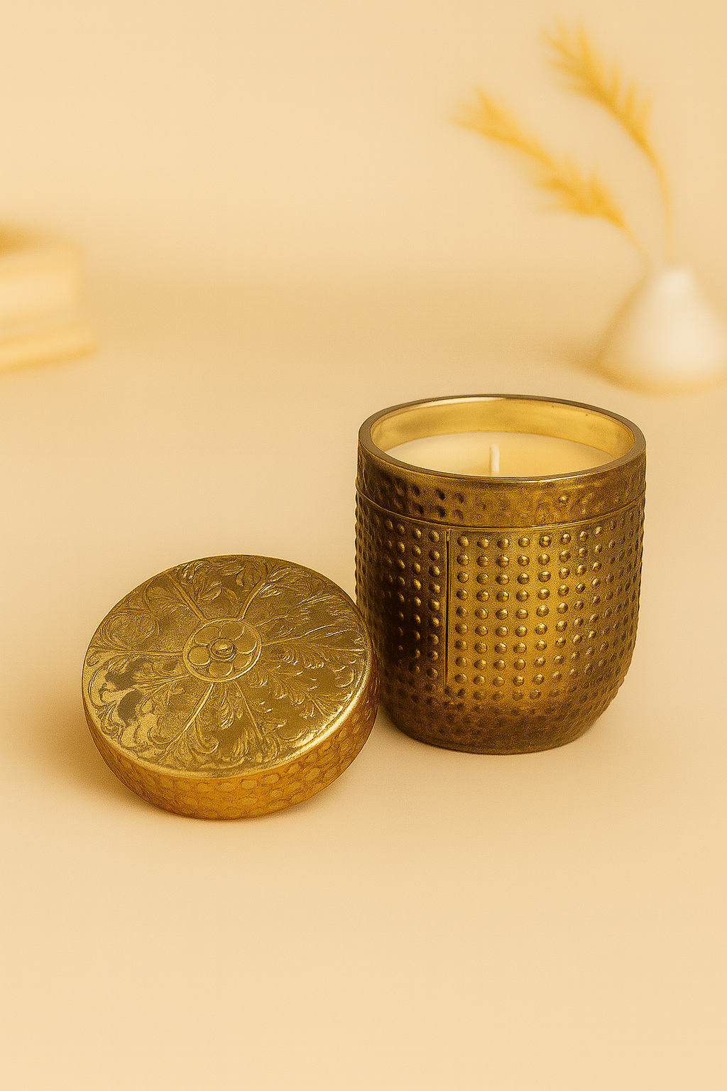 Small Dotted Luxury Scented Candle Jar
