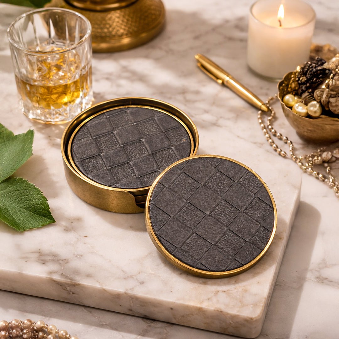 Black Royal Round Coasters