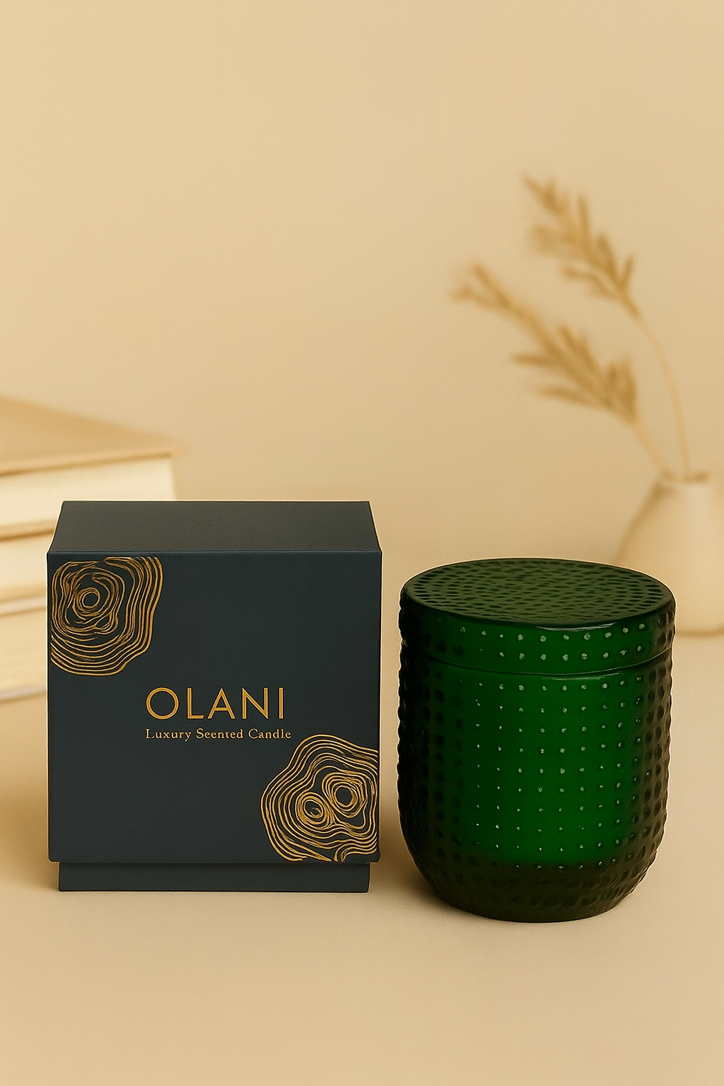 Small Dotted Luxury Scented Candle Jar