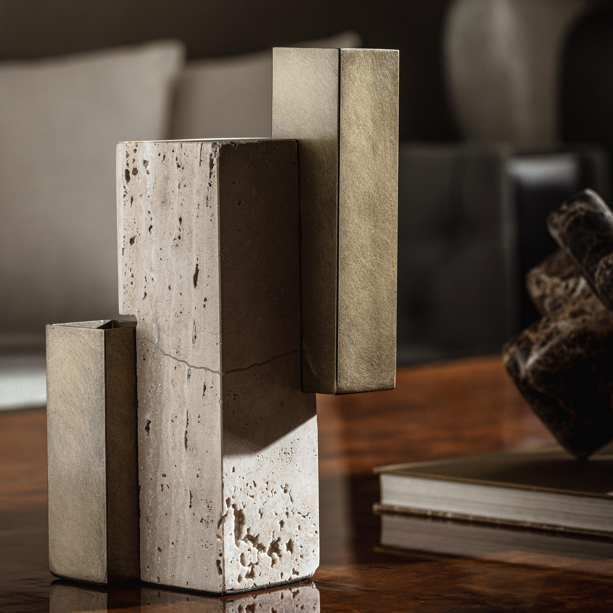 Sicilia Brass Vase - Daamaira Home and Living Ltd