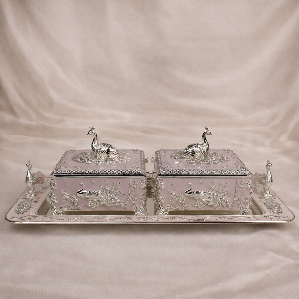 Dual Dry Fruit Box Set with Tray