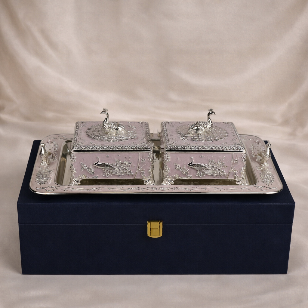 Dual Dry Fruit Box Set with Tray